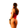 Body Recto + Antifaz Collar y Esposas Chicago Rojo Pasionel  | Ts M...