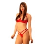 Conjunto 1/2 Taza Puntilla y Tull Rojo Pasionel  | Ts Mayorista | S...
