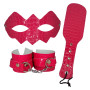 Kit Bondage BDSM 3 Piezas Fucsia  | Ts Mayorista | Sex Shop Mayorista