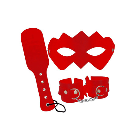 Kit Bondage BDSM 3 Piezas Rojo  | Ts Mayorista | Sex Shop Mayorista