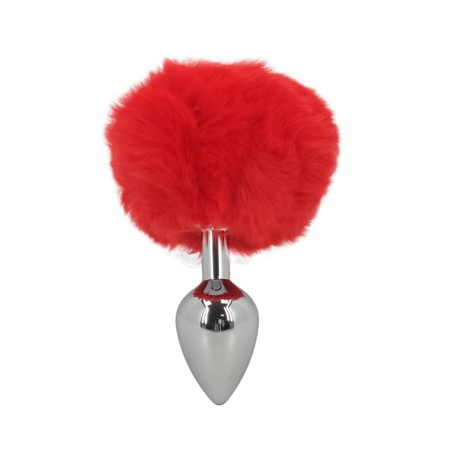 Plug Anal Mediano Cola de Conejo Rojo  | Ts Mayorista | Sex Shop Ma...