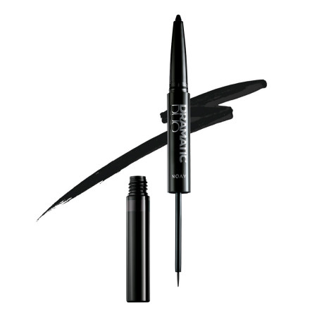 Dramatic Duo Delineador Liquido y Retráctil Negro para Ojos Avon  |...