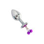 Plug Anal Pequeño Joya de Corazón y Cascabel Violeta  | Ts Mayorist...