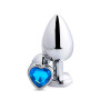Plug Anal Pequeño de Metal Joya de Corazón Azul 7 x 2,7 cm  | Ts Ma...