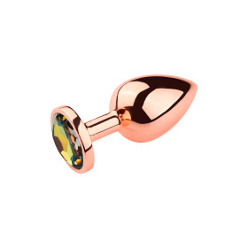 Plug Anal Dorado Joya Verde Pequeño 7 x 3,2 cm Plug Anal Dorado Joya Verde Pequeño 7 x 3,2 cm  | Ts Mayorista | Se...