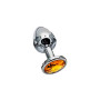 Plug Anal de Metal Pequeño Joya Naranja 7 x 3,2 cm  | Ts Mayorista ...
