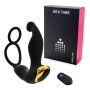 Vibrador Prostático y Doble Anillo Penenano con Control Remoto y US...