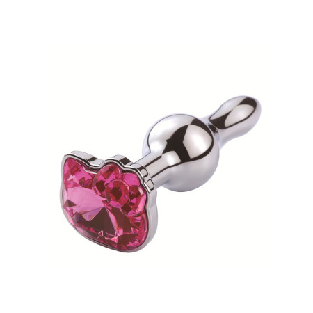 Plug Anal de Metal Joya Hello Kitty Rosa 8,5 x 2,5 cm